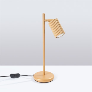 Lampa biurkowa Karbon złota Sollux | Minimalistyczny design