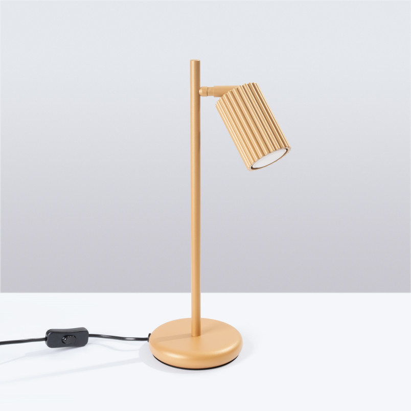 Lampa biurkowa Karbon złota Sollux | Minimalistyczny design