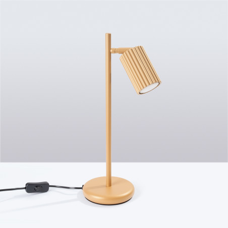Lampa biurkowa Karbon złota Sollux | Minimalistyczny design