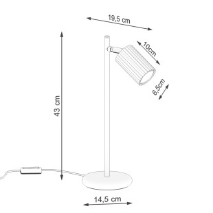 Lampa biurkowa Karbon złota Sollux | Minimalistyczny design