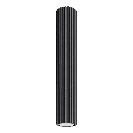 Lampa spot Karbon Sollux | Czarna tuba, nowoczesny design