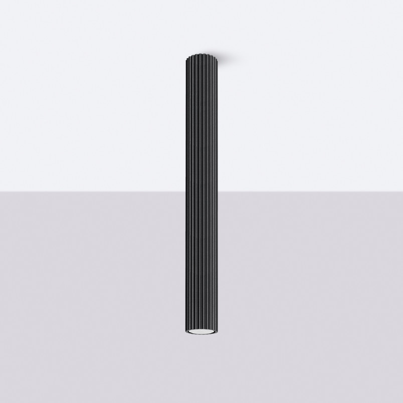 Lampa Sollux Karbon: Spot ryflowany, czarny, EAN: 5907646125126