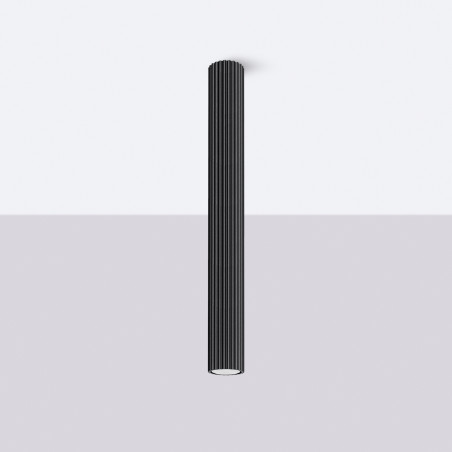 Lampa Sollux Karbon: Spot ryflowany, czarny, EAN: 5907646125126