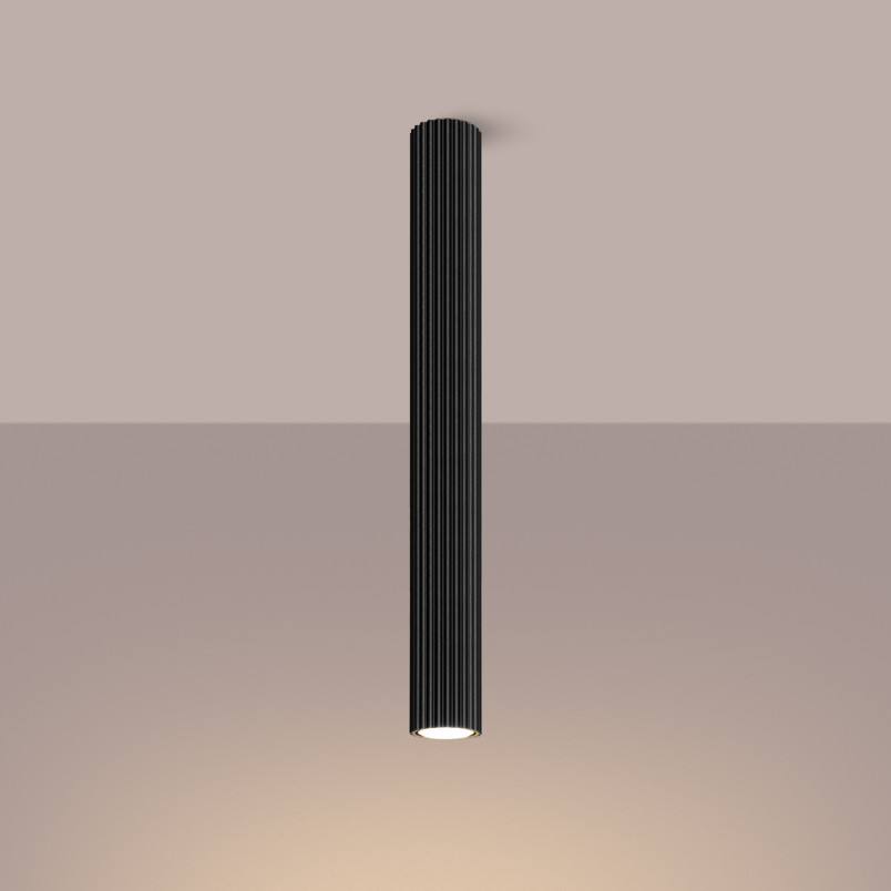 Lampa Sollux Karbon: Spot ryflowany, czarny, EAN: 5907646125126
