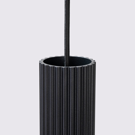 Lampa wisząca Karbon 3 tuby czarna Sollux | Sklep z lampami