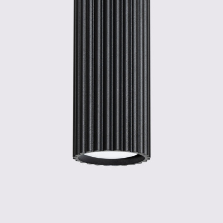 Lampa wisząca Karbon 3 tuby czarna Sollux | Sklep z lampami