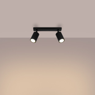Reflektor ryflowany 2 punktowy Karbon czarny Sollux - Sklep Sollux