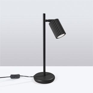 Lampa biurkowa Karbon czarna Sollux | Minimalizm i styl