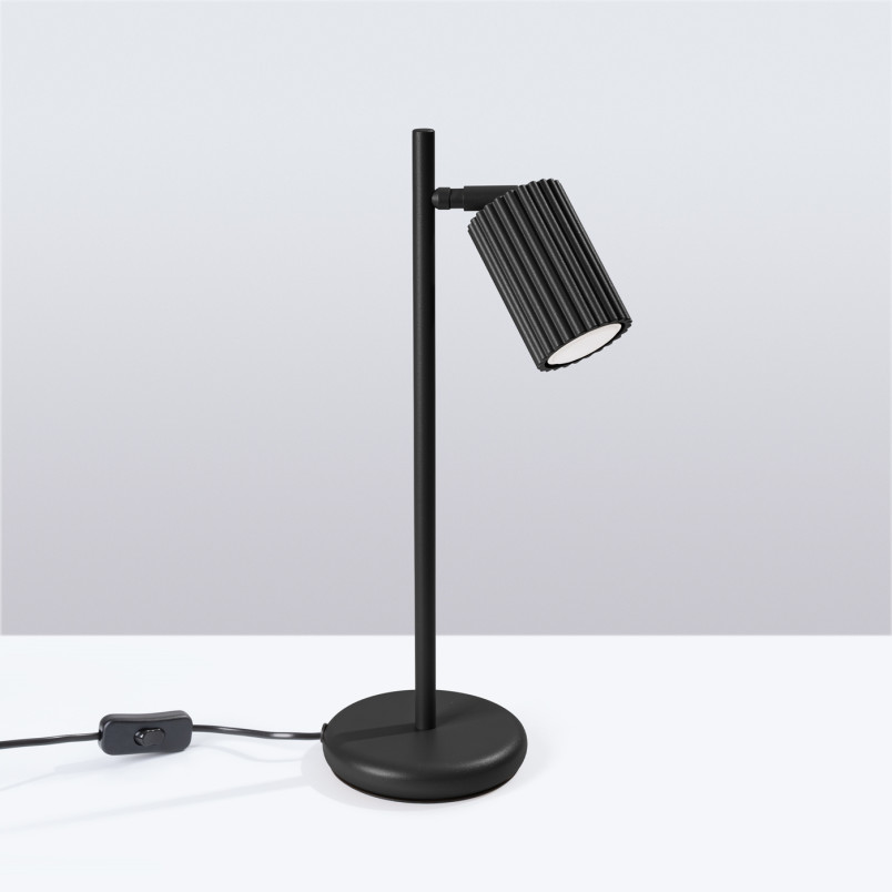 Lampa biurkowa Karbon czarna Sollux | Minimalizm i styl