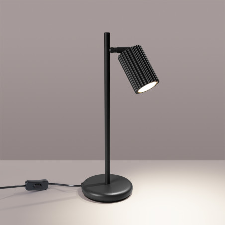Lampa biurkowa Karbon czarna Sollux | Minimalizm i styl