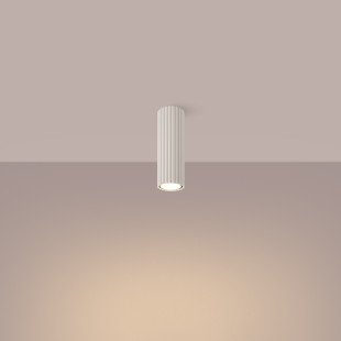 Lampa spot Karbon Sollux - Beżowa tuba | Oświetlenie LED