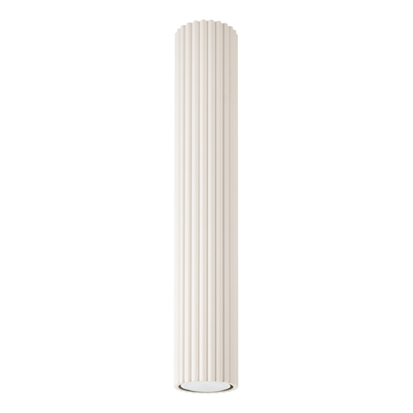 Lampa Sollux Karbon: Ryflowana tuba, beżowa - Kup online!