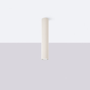 Lampa Sollux Karbon: Ryflowana tuba, beżowa - Kup online!