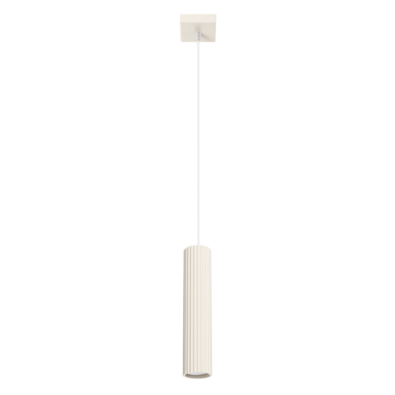 Lampa wisząca tuba Sollux Karbon beżowa | Nowoczesne oświetlenie