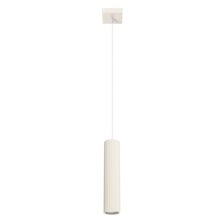 Lampa wisząca tuba Sollux Karbon beżowa | Nowoczesne oświetlenie
