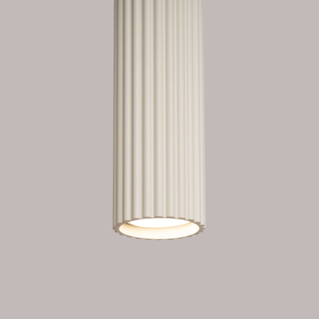 Lampa wisząca tuba Sollux Karbon beżowa | Nowoczesne oświetlenie