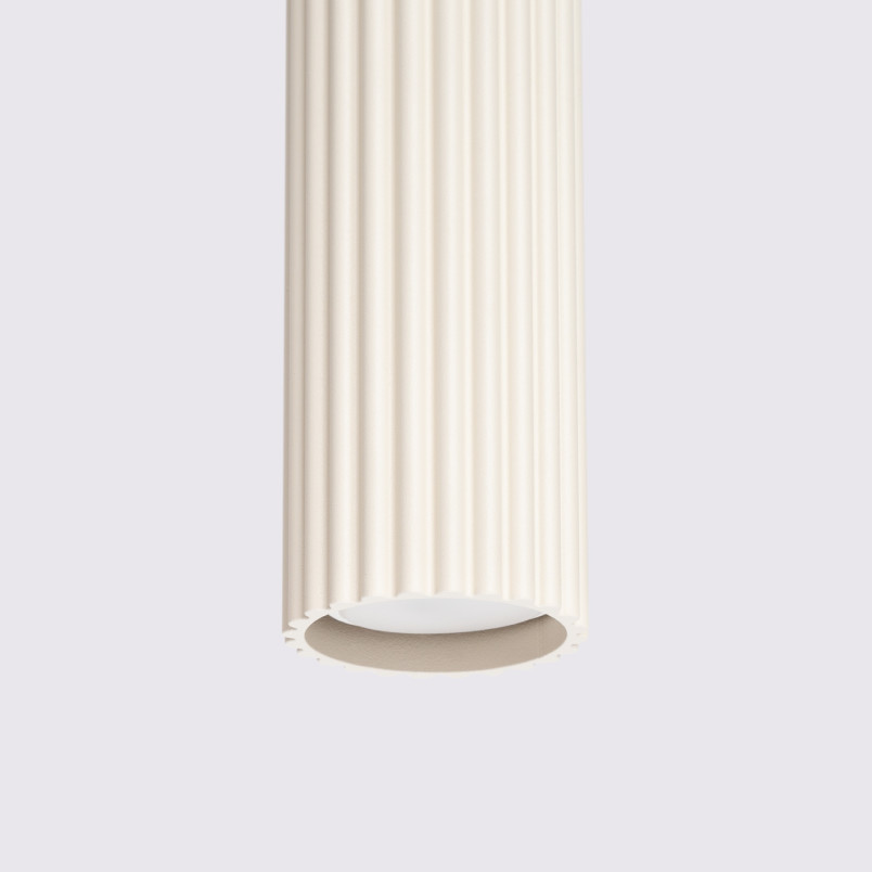 Lampa wisząca tuba Sollux Karbon beżowa | Nowoczesne oświetlenie