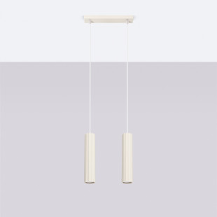 Lampa wisząca Karbon beżowa Sollux - nowoczesny design