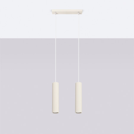 Lampa wisząca Karbon beżowa Sollux - nowoczesny design