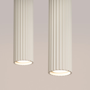 Lampa wisząca Karbon beżowa Sollux - nowoczesny design