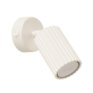 Kinkiet z włącznikiem Karbon beżowy Sollux | Elegancki design