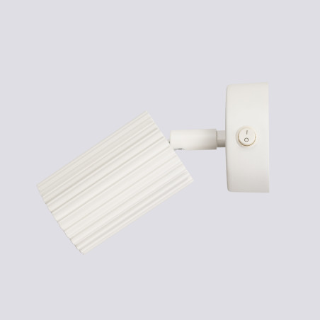 Kinkiet z włącznikiem Karbon beżowy Sollux | Elegancki design