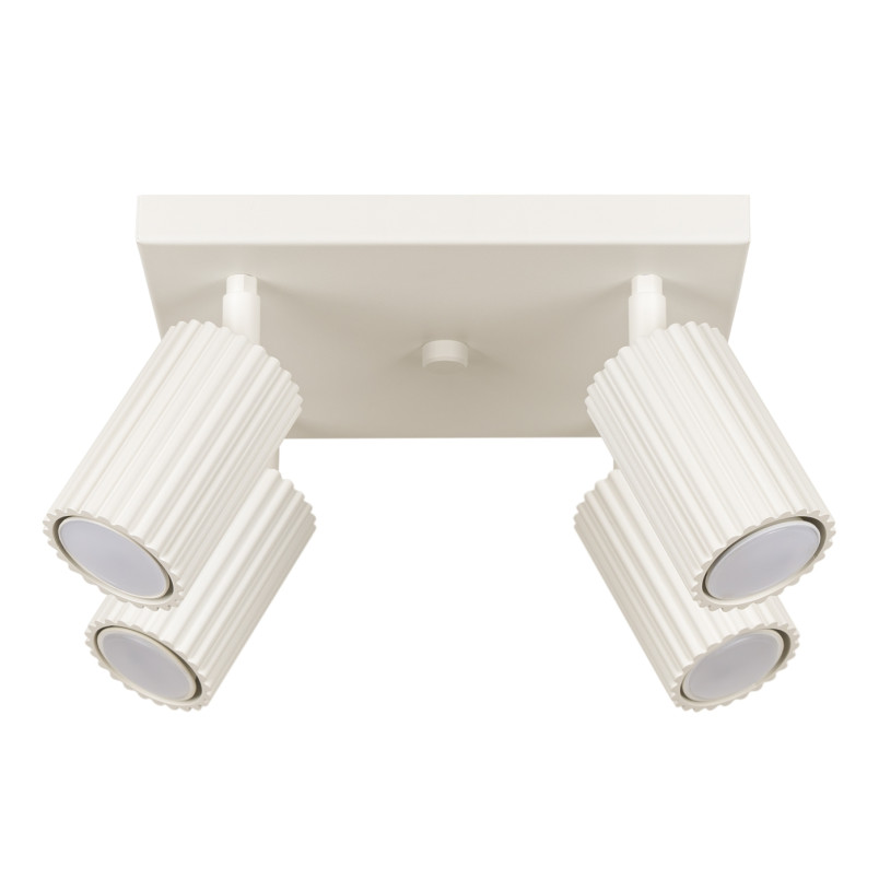 Reflektor ryflowany Karbon Square beżowy Sollux | Lampa sufitowa