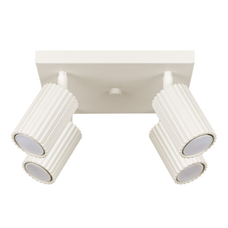 Reflektor ryflowany Karbon Square beżowy Sollux | Lampa sufitowa