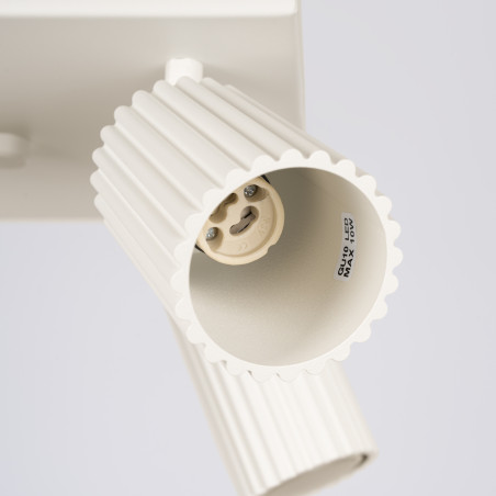 Reflektor ryflowany Karbon Square beżowy Sollux | Lampa sufitowa
