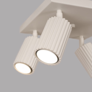 Reflektor ryflowany Karbon Square beżowy Sollux | Lampa sufitowa