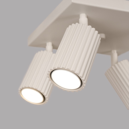 Reflektor ryflowany Karbon Square beżowy Sollux | Lampa sufitowa