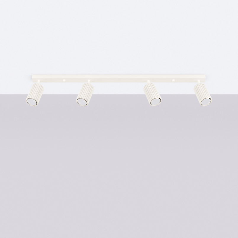 Reflektor Karbon Long Beżowy Sollux | Lampa Sufitowa 4 Punktowa