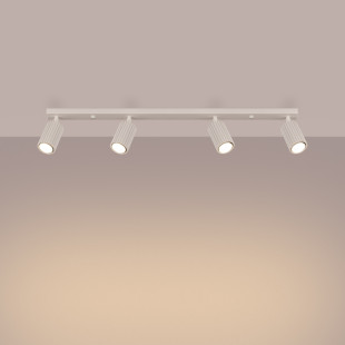 Reflektor Karbon Long Beżowy Sollux | Lampa Sufitowa 4 Punktowa