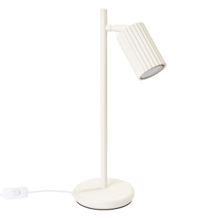 Lampa biurkowa Karbon beżowa Sollux | Minimalizm i styl