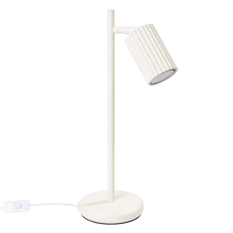 Lampa biurkowa Karbon beżowa Sollux | Minimalizm i styl