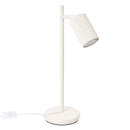 Lampa biurkowa Karbon beżowa Sollux | Minimalizm i styl