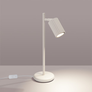 Lampa biurkowa Karbon beżowa Sollux | Minimalizm i styl