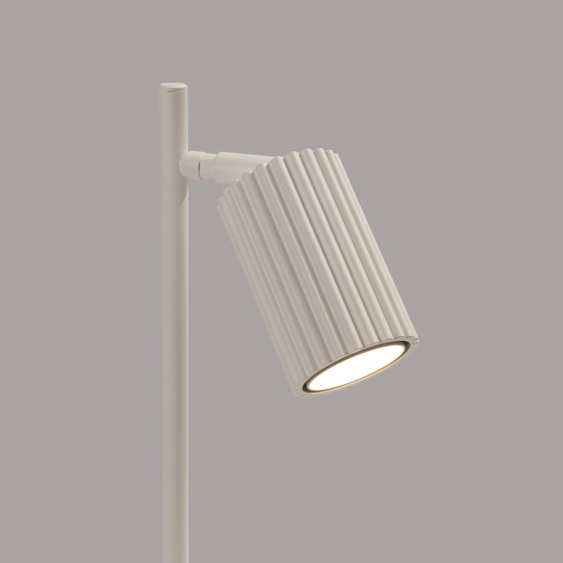 Lampa biurkowa Karbon beżowa Sollux | Minimalizm i styl