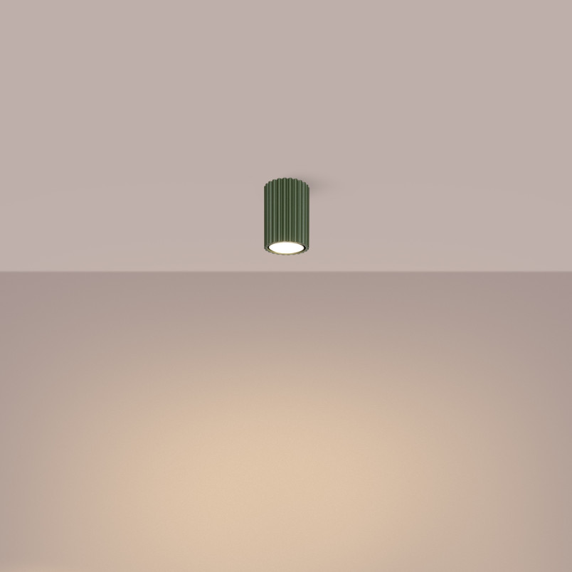 Lampa spot Karbon zielona Sollux | Nowoczesne oświetlenie