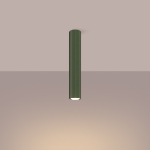 Lampa spot Karbon zielona Sollux | Oświetlenie minimalistyczne