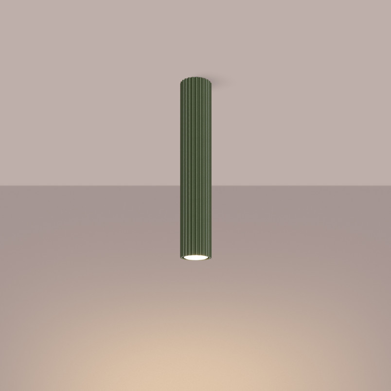 Lampa spot Karbon zielona Sollux | Oświetlenie minimalistyczne