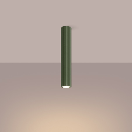 Lampa spot Karbon zielona Sollux | Oświetlenie minimalistyczne