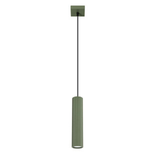 Lampa wisząca Karbon zielona Sollux | Nowoczesny design