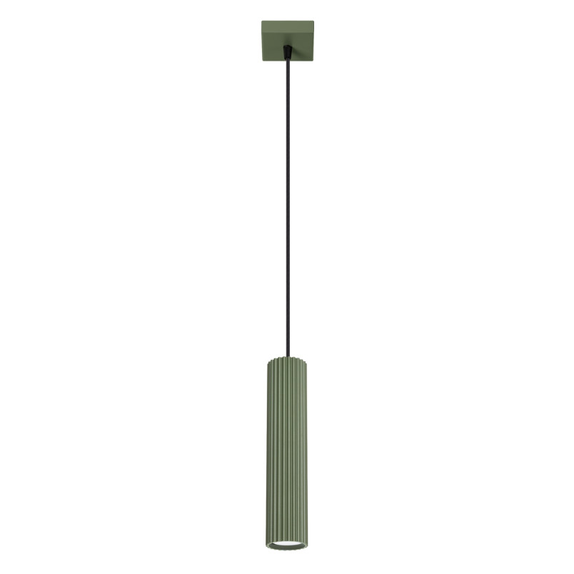 Lampa wisząca Karbon zielona Sollux | Nowoczesny design