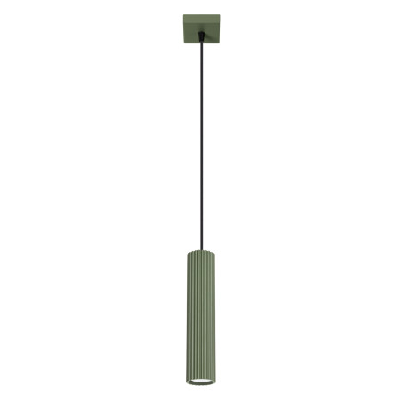 Lampa wisząca Karbon zielona Sollux | Nowoczesny design