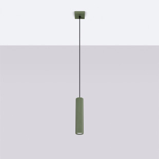 Lampa wisząca Karbon zielona Sollux | Nowoczesny design