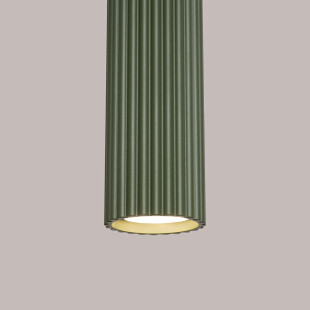 Lampa wisząca Karbon zielona Sollux | Nowoczesny design