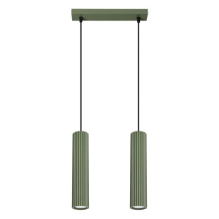 Lampa wisząca Karbon zielona - Sollux | Nowoczesny design