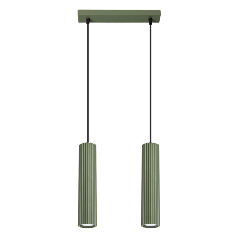 Lampa wisząca Karbon zielona - Sollux | Nowoczesny design