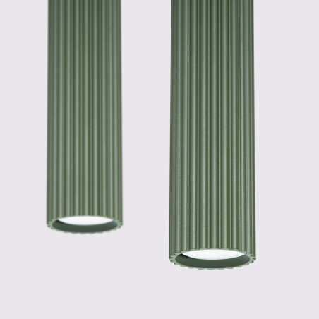Lampa wisząca Karbon zielona - Sollux | Nowoczesny design